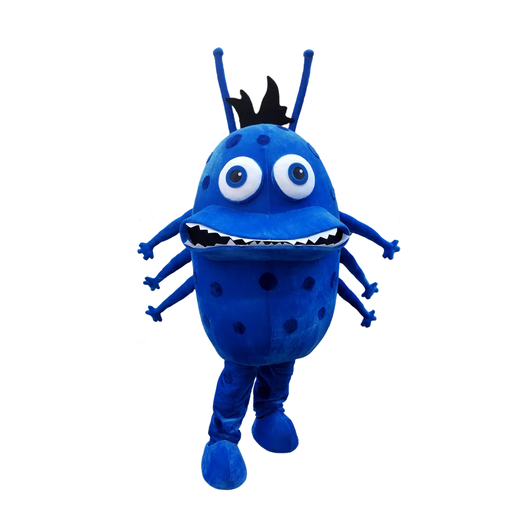

blue Bacterium Germ Mascot costume virus monster custom fancy costume anime cosplay kits mascotte fancy dress carnival 40028