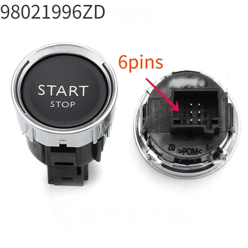 

Car Starter Stop Switch Button 98021996ZD For Peugeot 408 2008 3008 308 508 Citroen C4 C5