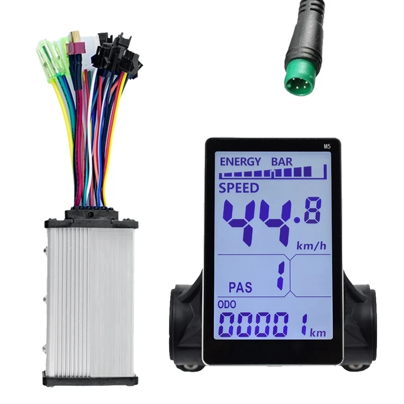 M5 Electric Bike LCD Display+36V 350W Sine Wave Controller E Scooter LCD Panel Screen For Mountain Electric Bike Parts (5PIN)