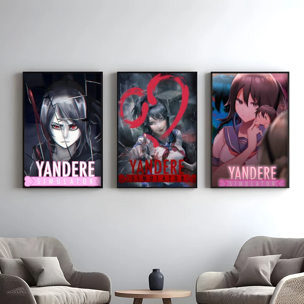 Video Game Y-Yandere Simulator Poster Elegant And Affordable Wall Art Stickers For Dormitory Living Room And Bedroom Spaces