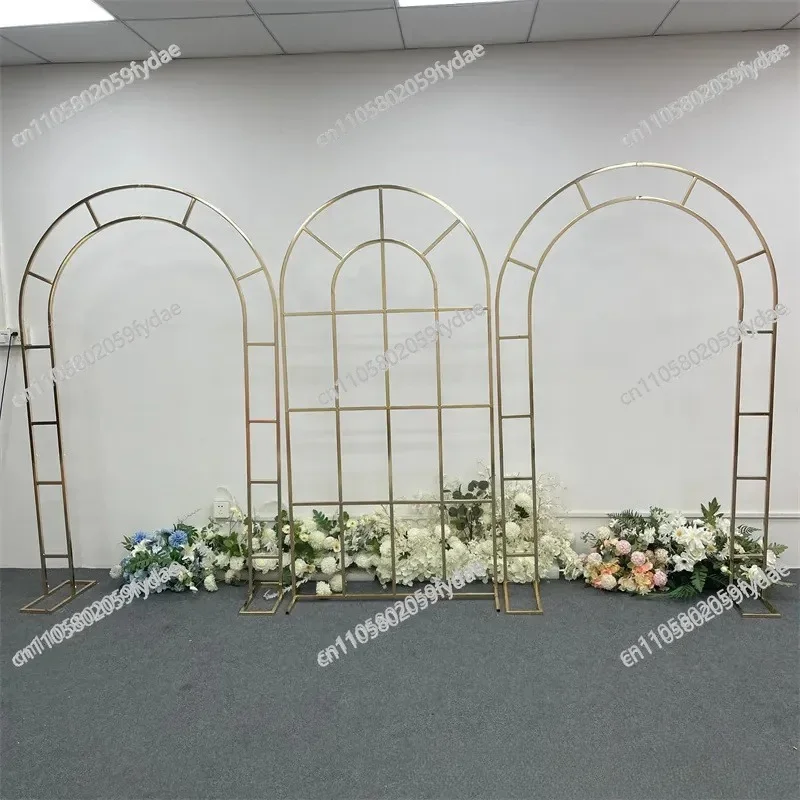 New Wedding Props Wrought Iron Combination Arch Mori Wedding Scene Arrangement Stage Arched Background Grid Screen