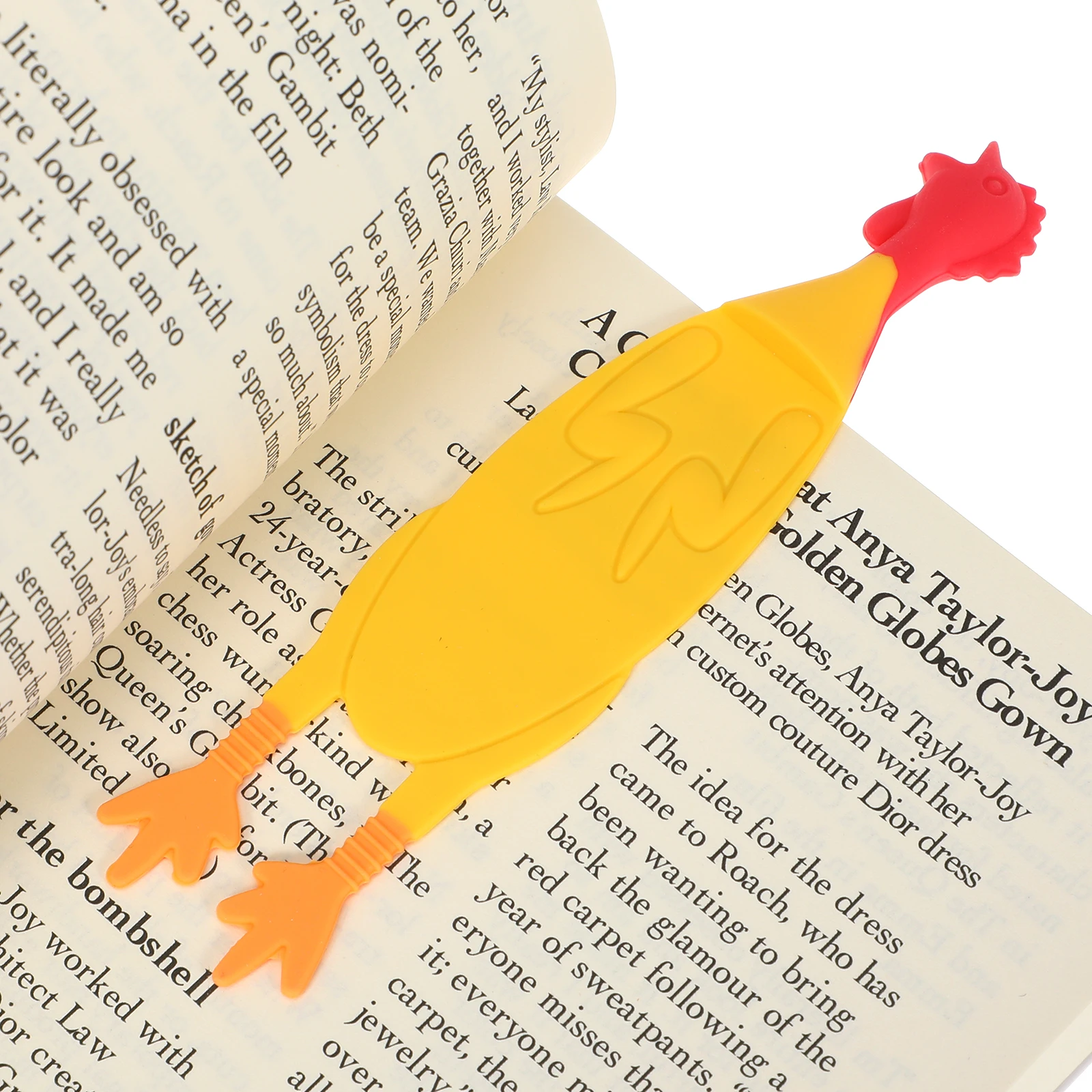 2Pcs Silicone Bookmarks for Teens Women Funny Reading Accessory Page Marker Portable Gift Book Decor