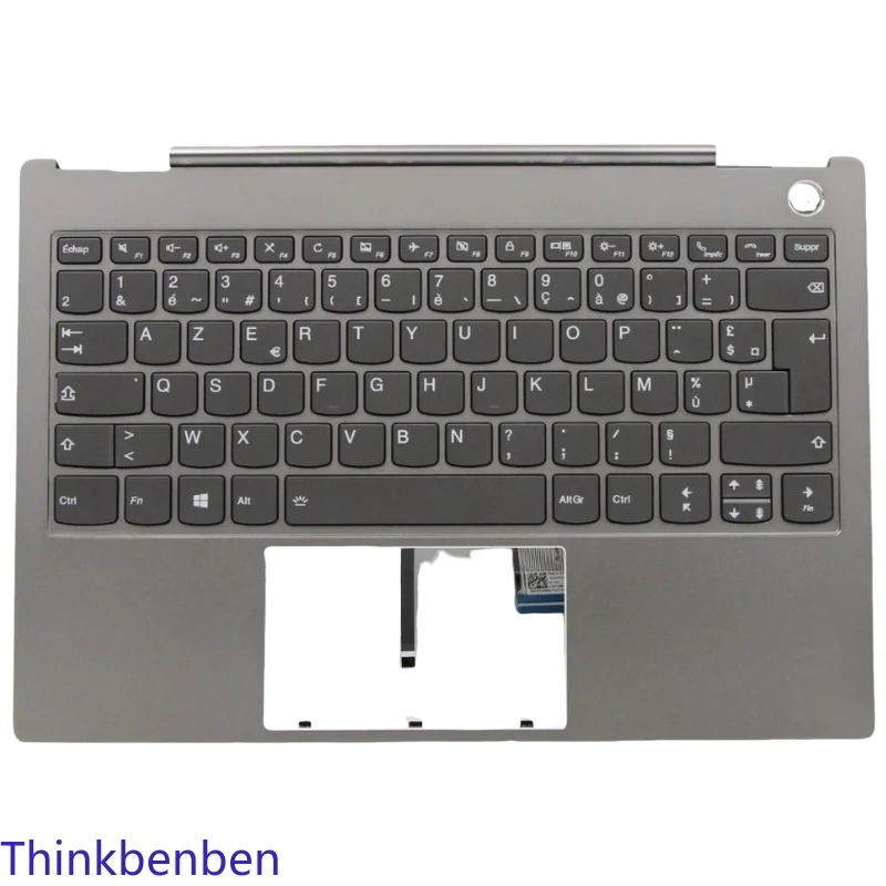 

FR French Mineral Gray Keyboard Upper Case Palmrest Shell Cover For Lenovo ThinkBook 13s IWL 5CB0U43213
