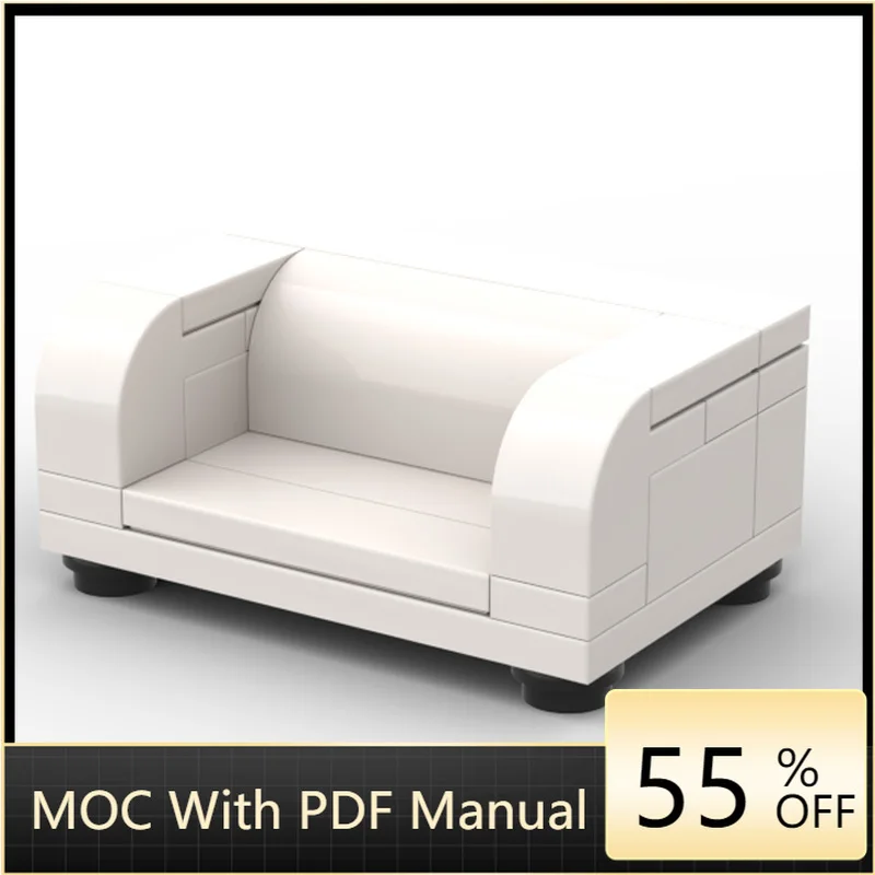 

22 детали MOC, креативная мебель, модульная мини-диван, модель архитектуры, строительный блок, детская сборка, кирпич, праздничные игрушки, подарки