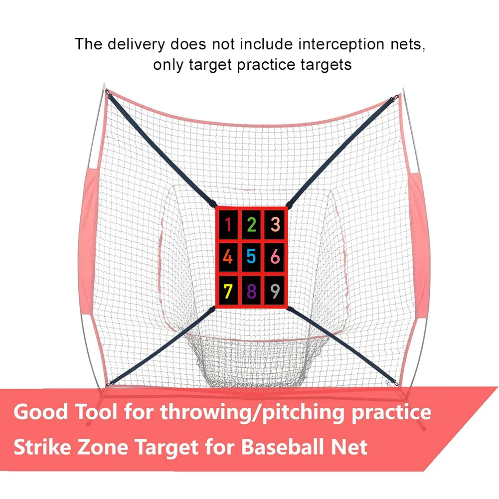 9-Section Numbered Strike Zone Trainer (No Net) Adjustable Pitcher Accuracy Training Aids for Baseball & Softball