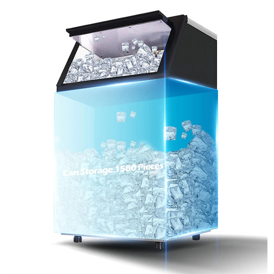 HZB50B Commercial Cube Ice Maker Machine,  Freestanding Cabinet Ice Maker  for Bar Home Office Restaurant