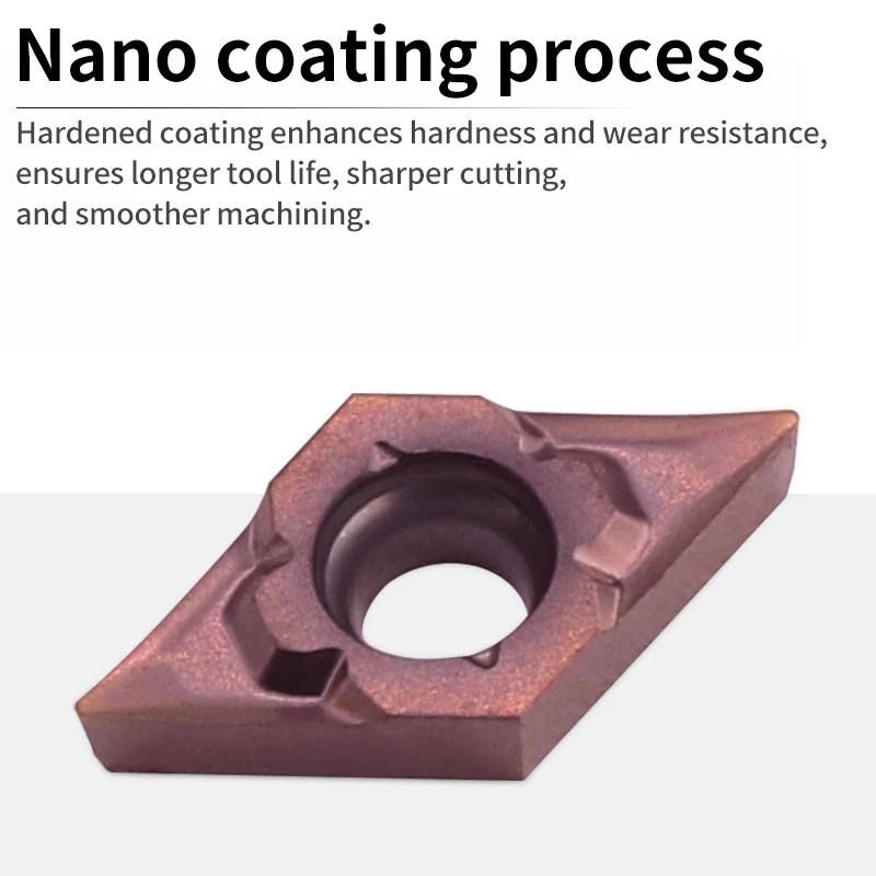 

VOKET CNC 55-градусный алмазный внешний токарный диск DCGT070202CK/11T304MF режущая пластина из нержавеющей стали
