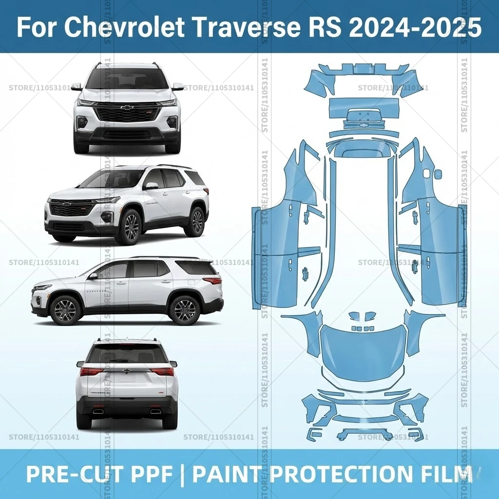 

Pre-Cut Paint Protection Film PPF Transparent Car Film Automotive PPF Full Vehicle For Chevrolet Traverse RS 2024-2025
