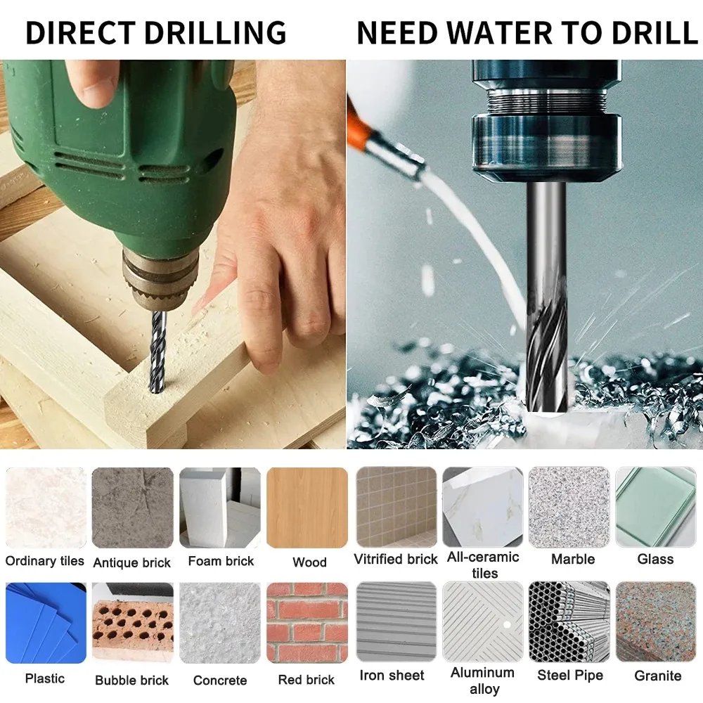 Conjunto de broca triangular de carboneto de tungstênio confiável para resultados consistentes e profissionais para vidro de concreto de telha cerâmica