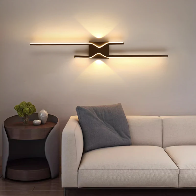

Modern LED Wall Sconces Black Indoor LED Light Wall Lamp Bedroom Living Room Light Corridor Interior Lights Home Decor Wall Lamp