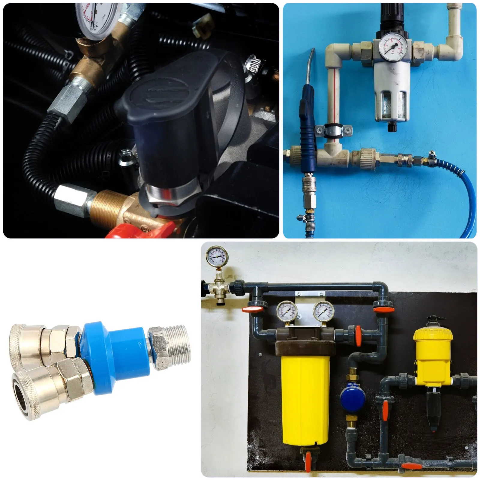 

1Set C-Type Quick Connector Pneumatic Parts Sturdy Air Compressor Hose Coupler Corrosion Resistant Air Coupler Adapter