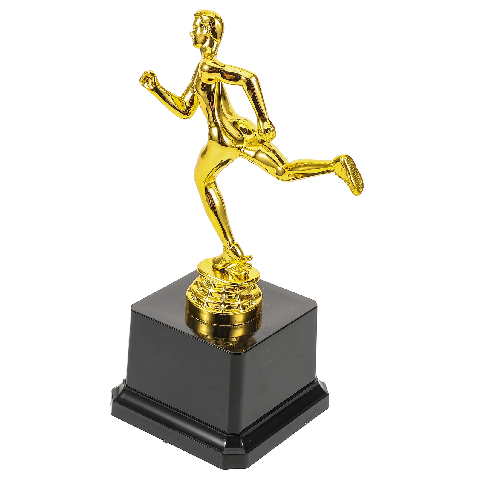 

1pcs Golden Running Trophy Winners Competition Plastic Ceremony Marathon Souvenir Bright Color Realistic Special Shaped Party
