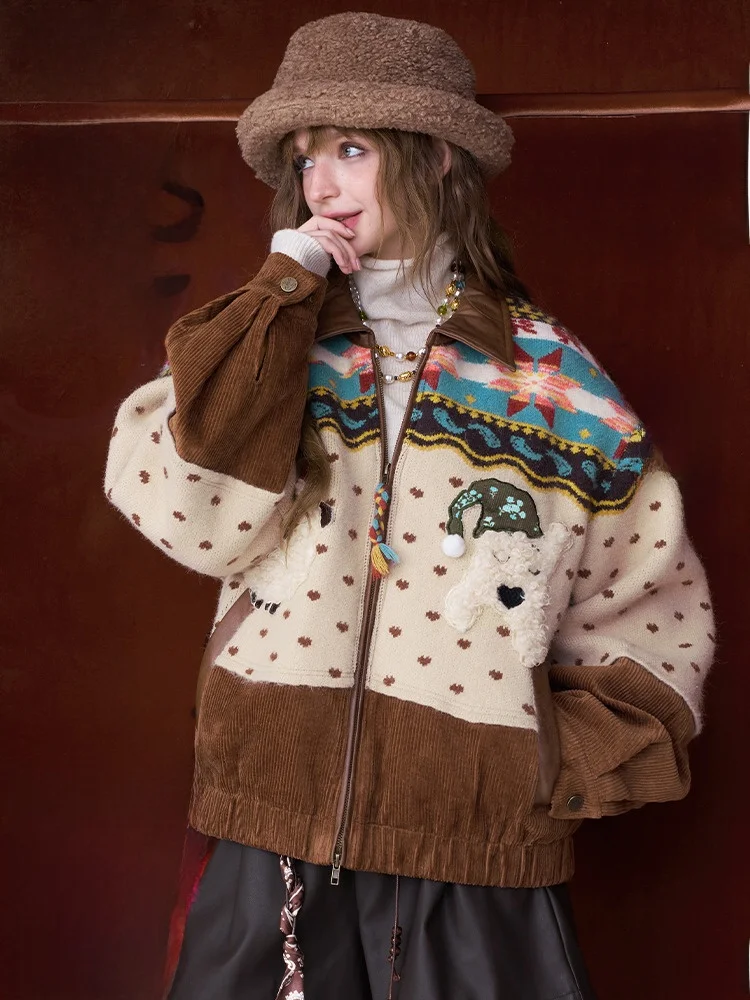 

Женское хлопковое пальто Elfsa из плотного стеганого вельвета с дизайнерскими вставками, зимняя верхняя одежда, длинное, свободного кроя