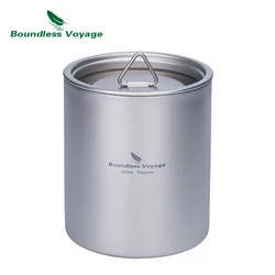 Boundless Voyage Titanium Cup Picnic Utensils Camping Mug Outdoor Kitchen Equipment Ti3022D