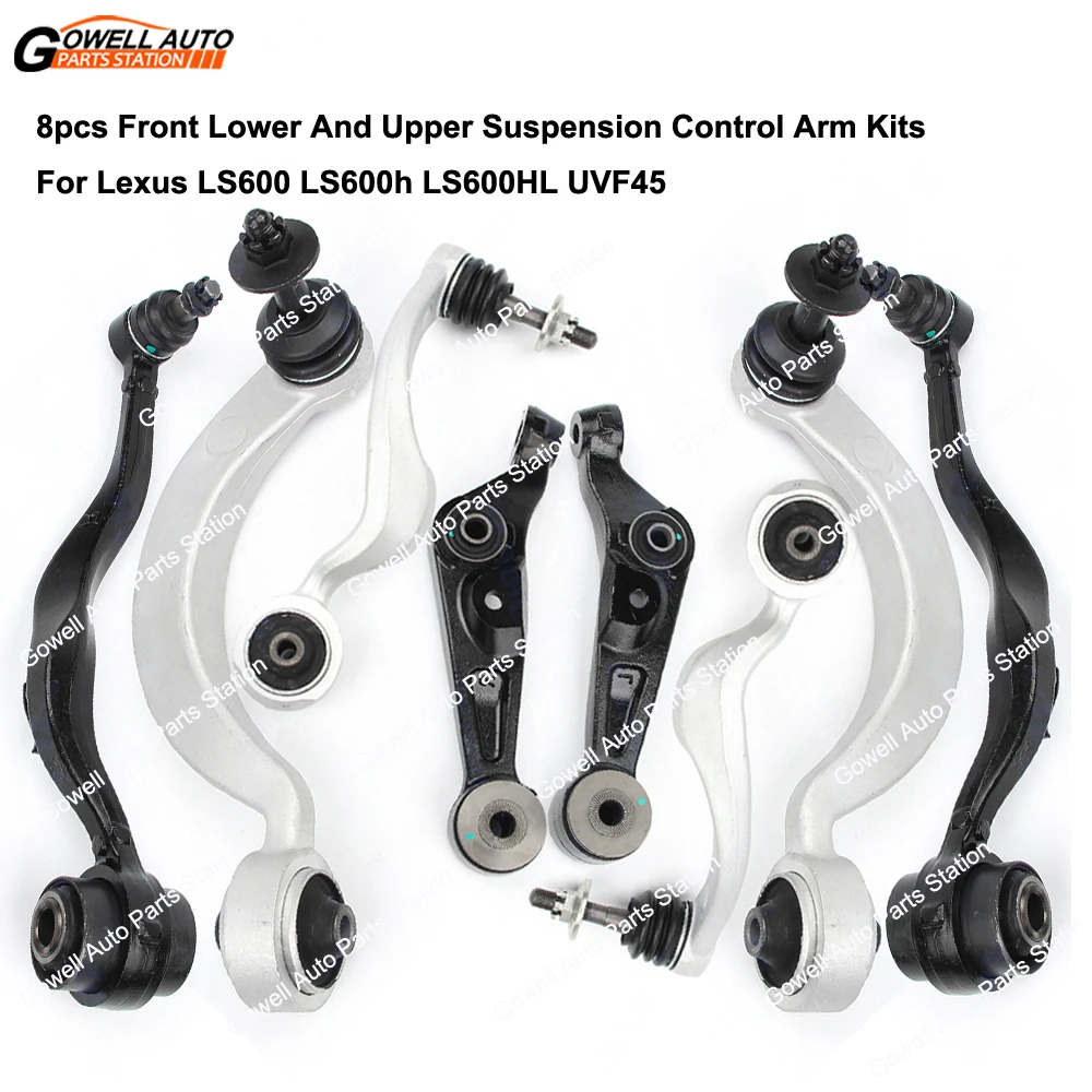 

8pcs Front Upper Lower Suspension Control Arm Kits for Lexus LS600 LS600h LS600HL UVF45 AWD 48630-59145 48610-59145 48630-59125