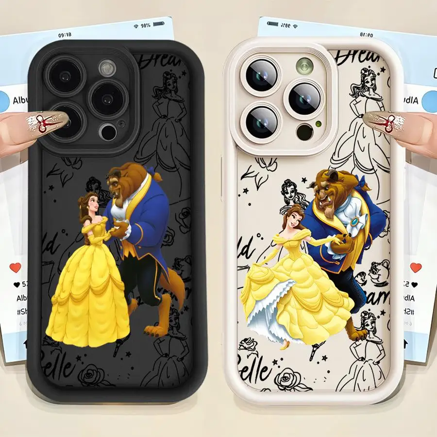 

Beauty And The Beast Disney Cute Case for iPhone 14+ 16e 15 Plus 11 16 Pro Max 12 15Pro 13 14 13Pro TPU Soft 16+