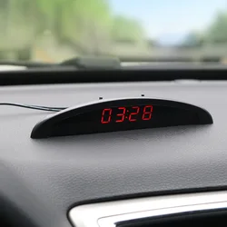 Led Digital Car Clock Automobile Electronic Clock 12V Car Voltmete MGO3