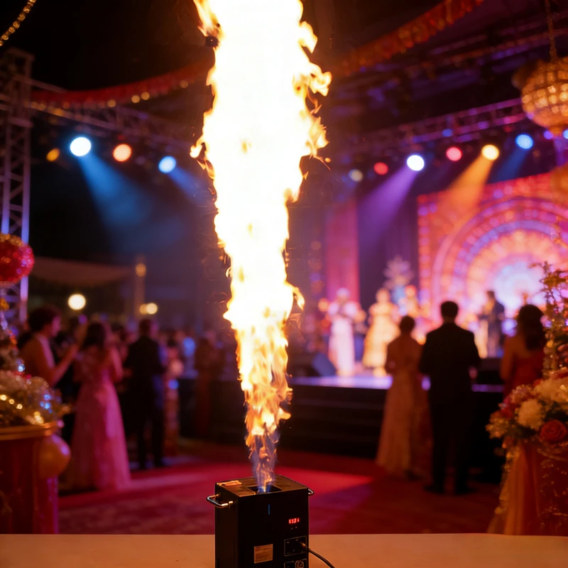 100W DMX512 Remote Control Flame Thrower 3 Min Preheating Fireball 4x3m Wedding Christmas Bar KTV Atmosphere Effect Equipment