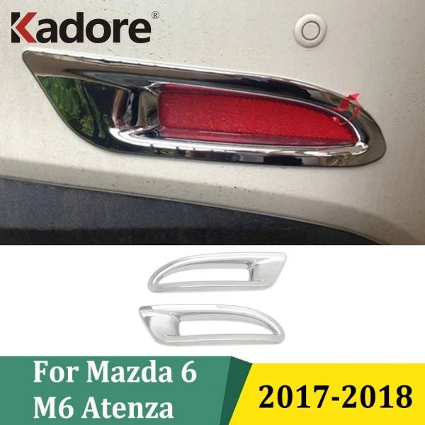 

Для Mazda 6 Atenza M6 2017 2018 хромированная крышка заднего противотуманных фар, защита хвостовой фары, накладка, рамка, аксессуары для стайлинга автомобилей