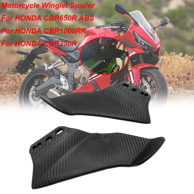 For HONDA CBR650R CB1000RR CBR600RR CBR250R CBR600F4 Motorcycle Side Winglet Kit Spoiler Fairing Rear View Mirror Fixed Wing Kit