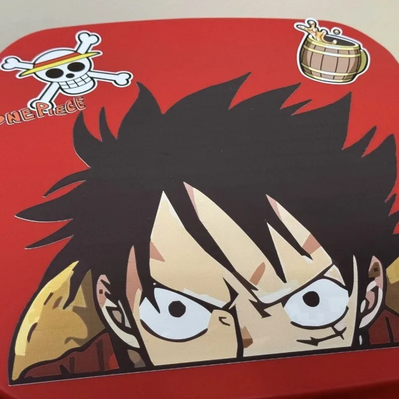 11L One Piece Anime que rodea Luffy negro rojo cubo de basura de gran tamaño para el hogar lata de almacenamiento creativa de gran capacidad al por mayor
