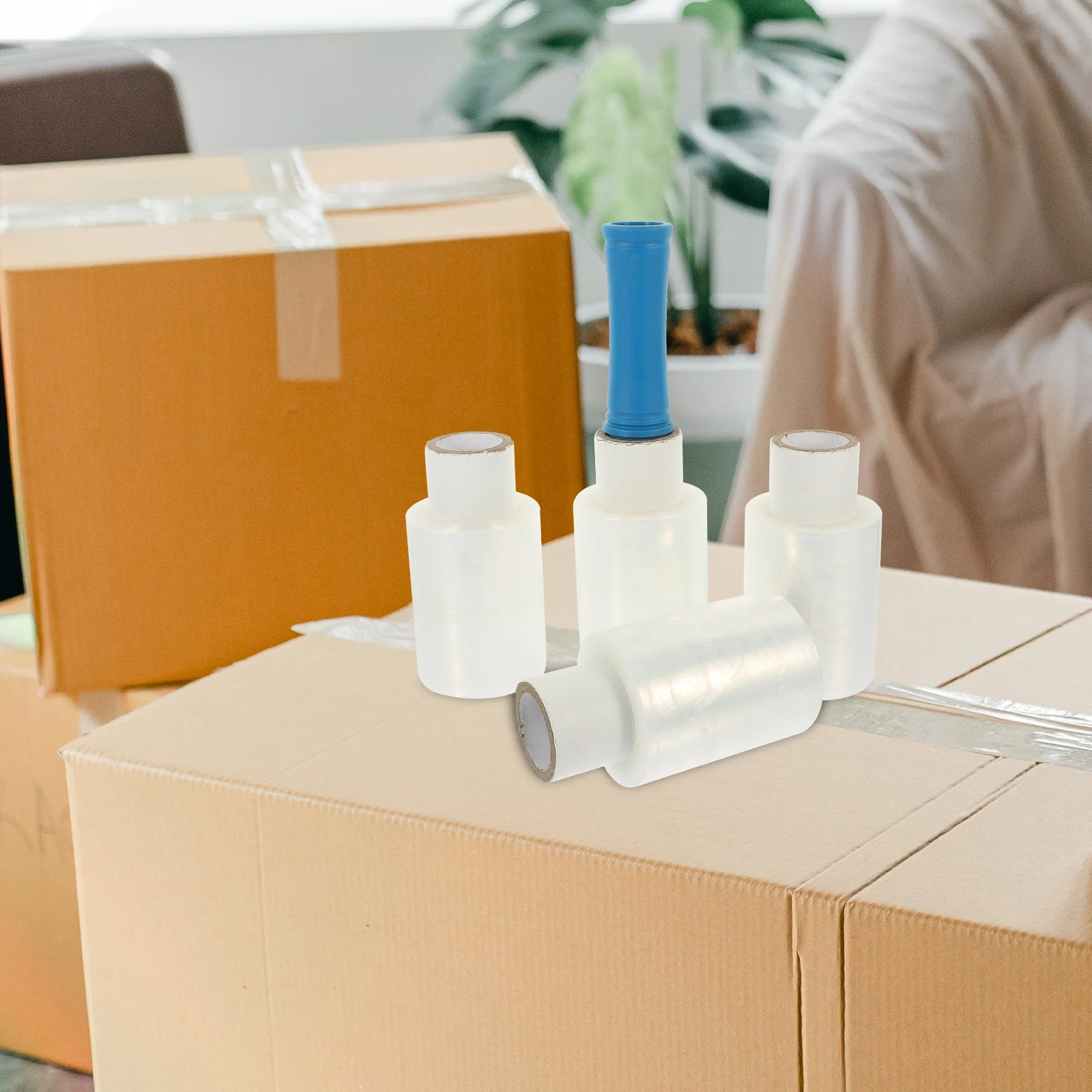 Handle Stretch Film Shrink with Wrap Wrapping or Practical Industrial Clear Packing Lldpe New Material Handheld Heavy Duty