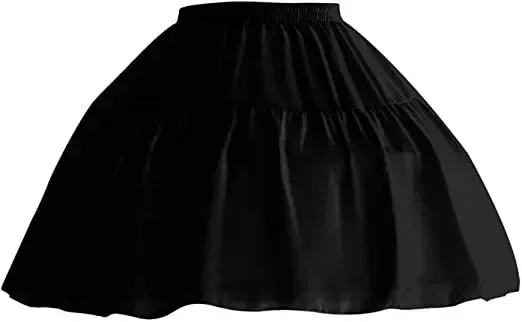 Hot Sale Women Girls Crinoline Petticoat 2 Hoops Skirt Chiffon Ball Gown Short Half Slip Underskirt for Lolita Cosplay