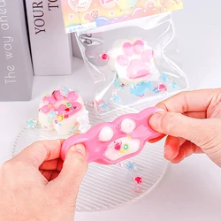 New 1* Cartoon Cat Paw Squishy Squeeze Toy Soft Mochi Toys Cute Slow Rebound Stress Relief Fidget Toys For Children Adults Gifts