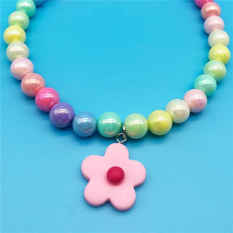 Colorful Dog Collar Cute Adjustable Kitten Dog Necklace Jewelry Pearl Flower Pet Collar Elegant Party Dress Collar