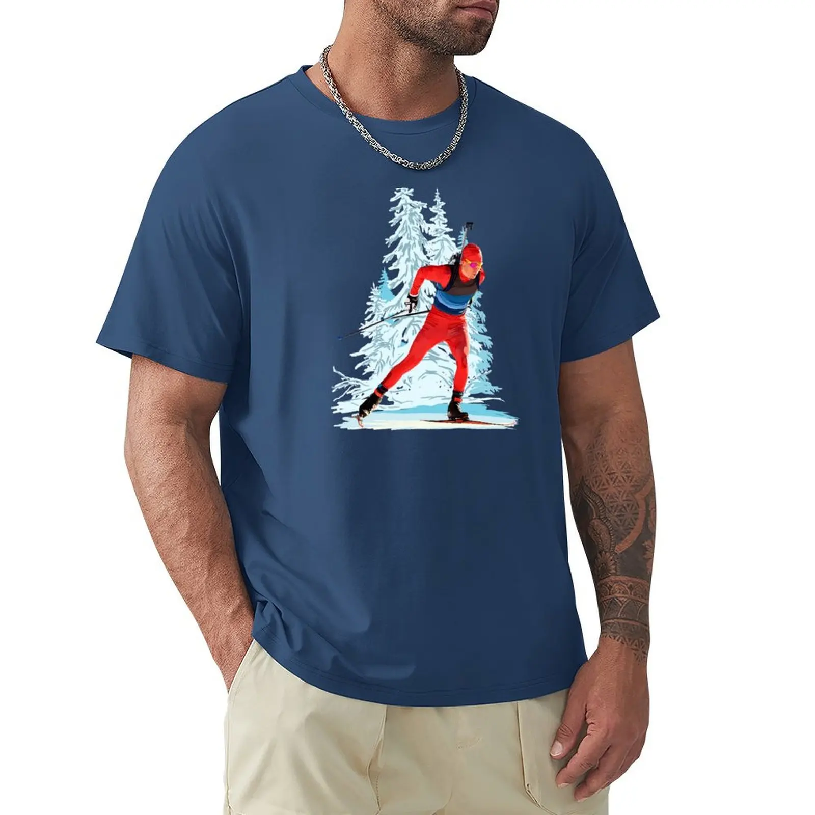 

biathlon T-Shirt quick-drying kawaii clothes Men's cotton t-shirt