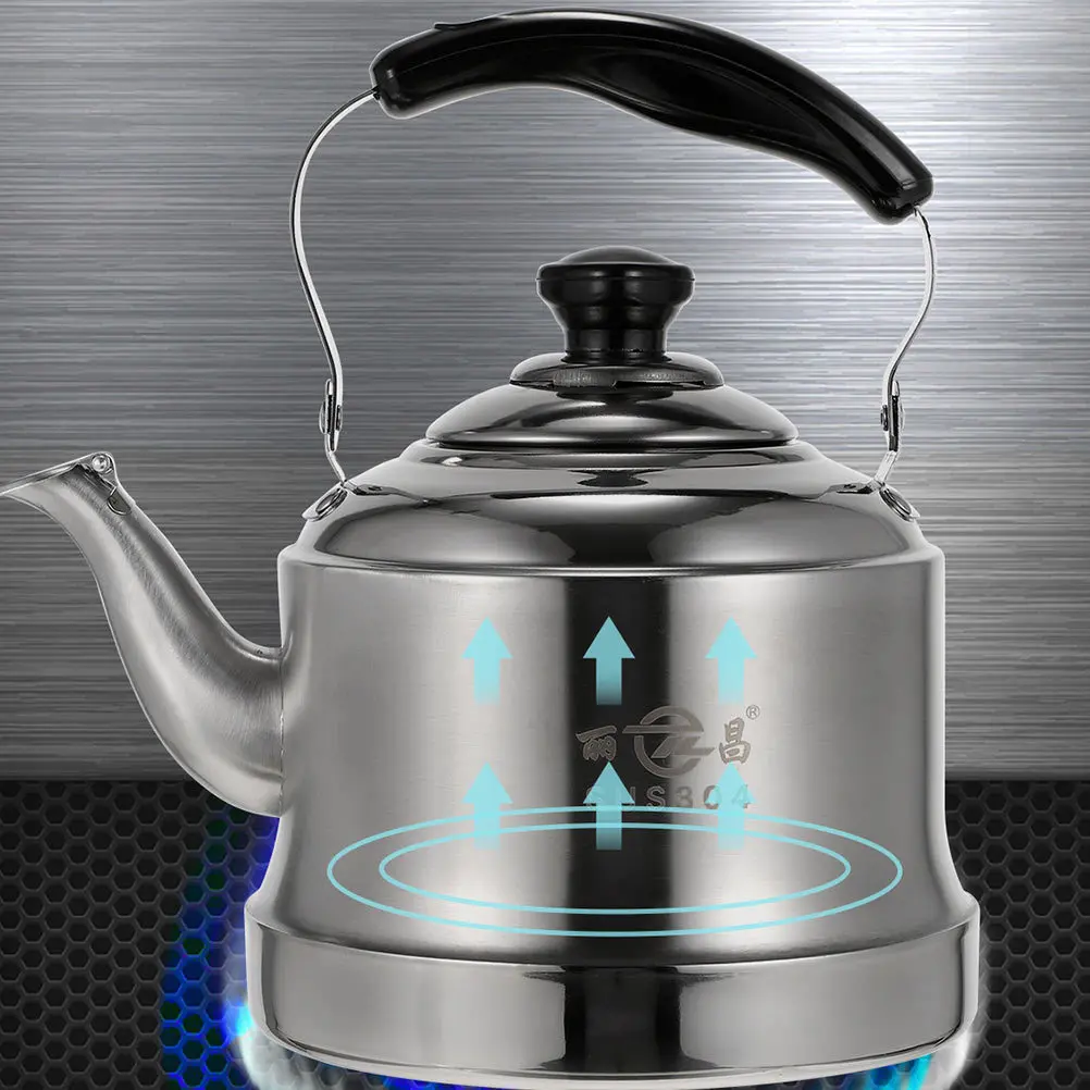 

1Pcs Stainless Steel Kettle Household Portable Water Boiling Pot Kitchen Gadget Heating Pitcher for Home