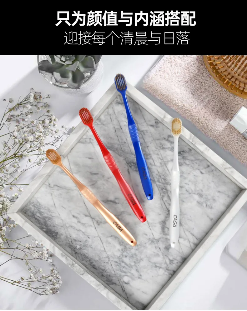 Broad head adult toothbrush with soft bristles single pack household wide head toothbrush with soft silk soft bristles