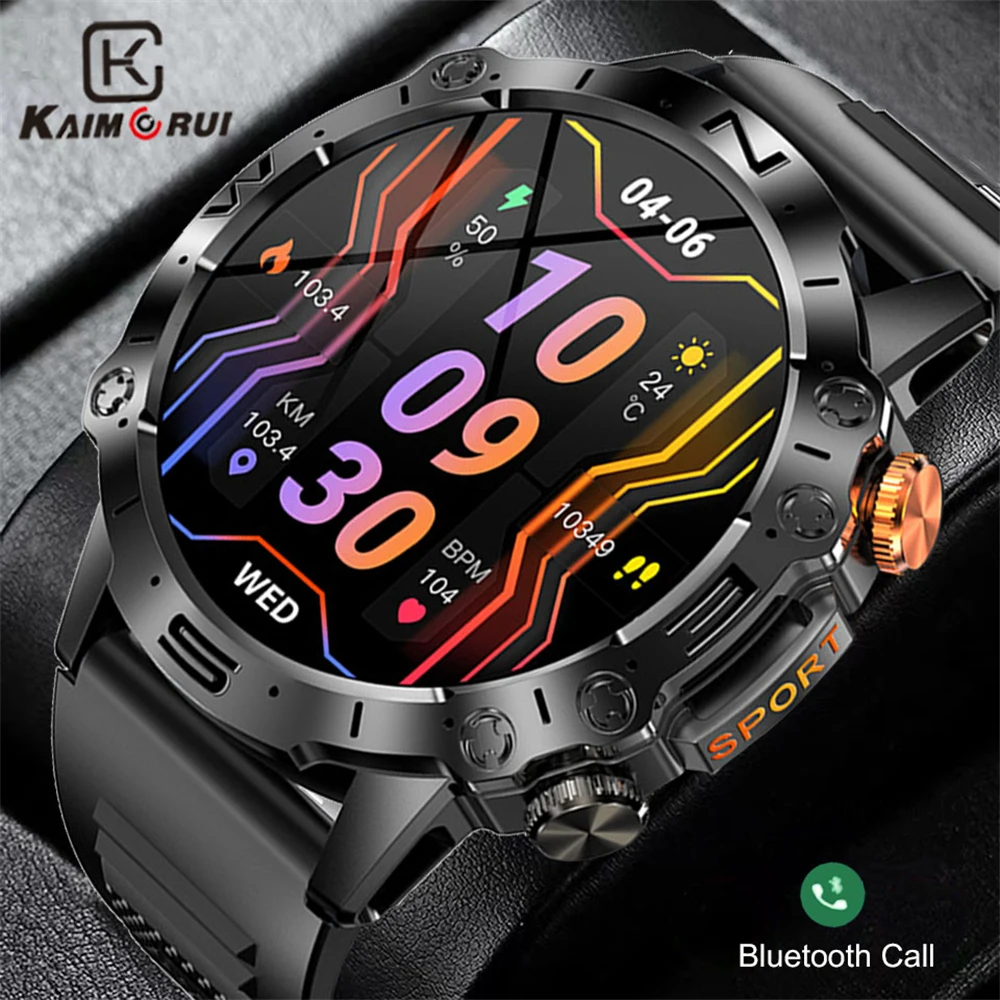 KAIMORUI Amoled Smartwatch Men Bluetooth Call 1.43 inch 380mAh Fitness Heart Rate IP67 Waterproof  Outdoor Sports Smart Watch