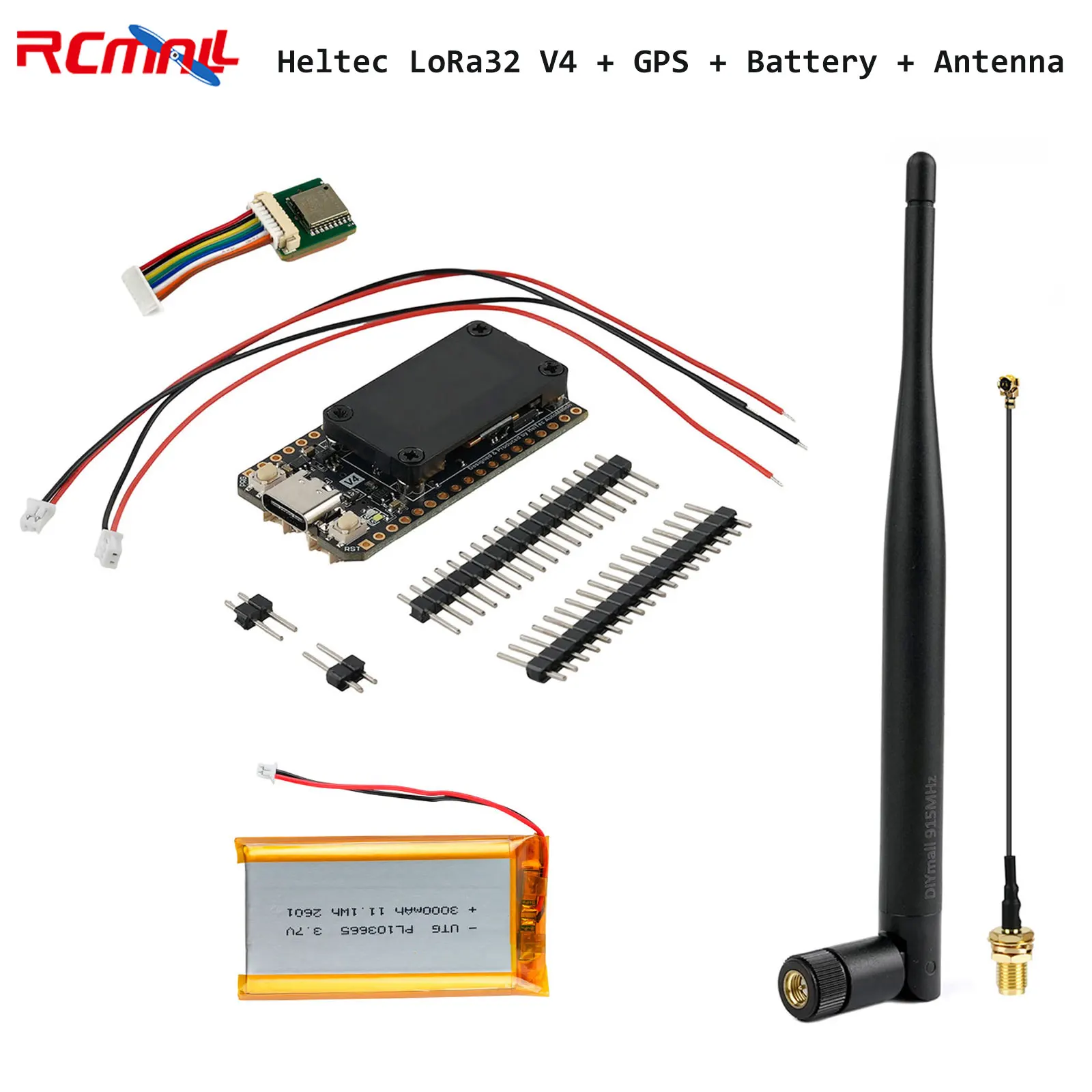 

Heltec LoRa32 V4 Meshtastic GPS ESP32 WIFI BLE SX1262 0.96inch OLED LoRa Dev-Board + Antenna + Battery + GPS for Arduino IoT