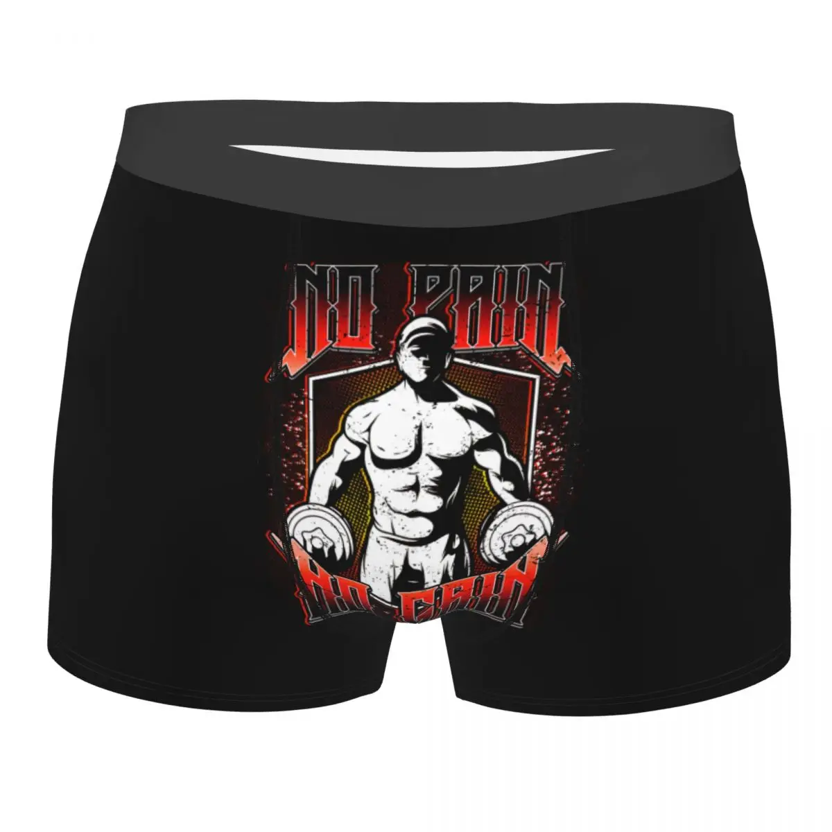 

Custom Bodybuilder No Pain No Gain Boxers Shorts Men Powerhouse Briefs Underwear Fashion Underpants
