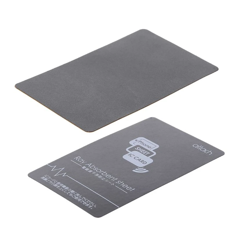 Etiquetas magnéticas NFC, adhesivo gris Anti Metal/sin adhesivo trasero, tarjeta NFC rectangular para iPhone, teléfono móvil, autobús, tarjeta