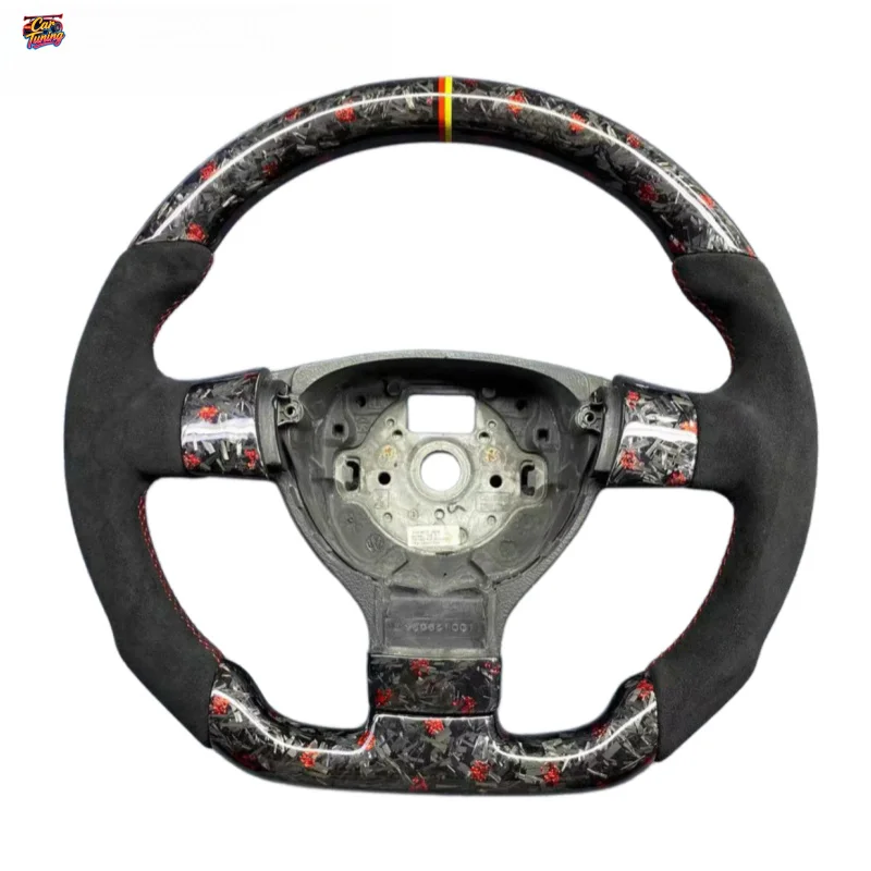 FOR Volkswagen Golf 5, Jetta MK5, GTI, R32, EOS, Passat B6 Custom Forged Carbon Fiber Sports Steering Wheel Without Airbag