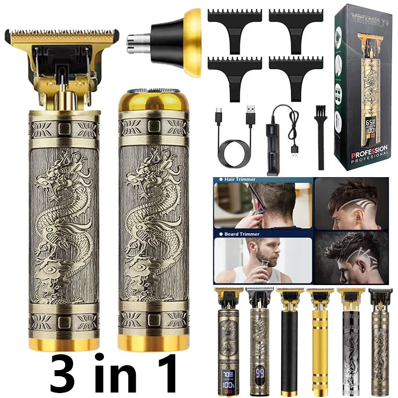 

Different Design Metal Body Wireless Beard Barber Shop Body Professional Electric Nose Hair Cutting Shaving Finishing Machine