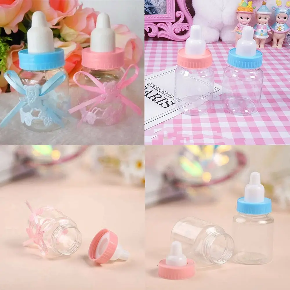 Baby Girl Boy Transparent Party Favour Baby Shower Favour Bottle Candy Box Decoration Fillable Bottles
