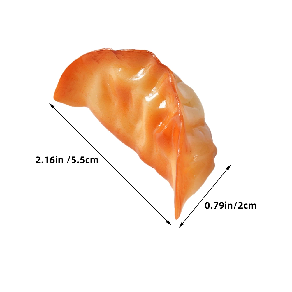 

4 Pcs PVC Simulated Fried Dumplings Realistic Fake Model Decorative Kitchen Food Craft Project Educational Toy