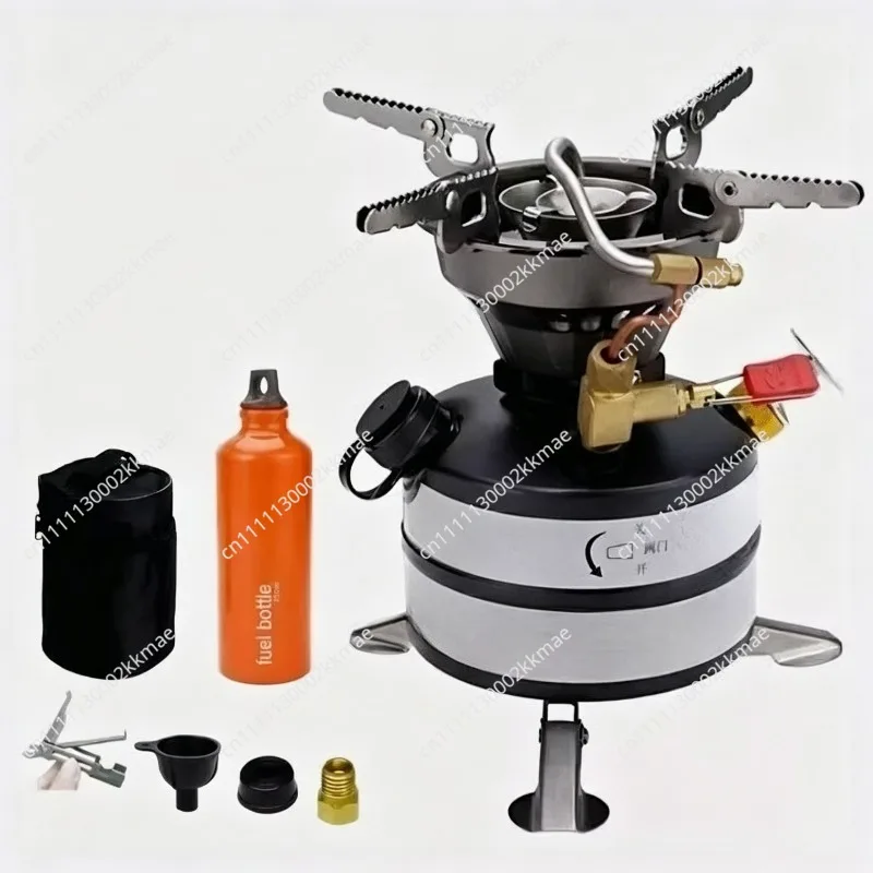 All-in-One Portable Camping Stove Kit Multi-Fuel Burner for Outdoor Picnic Cooking