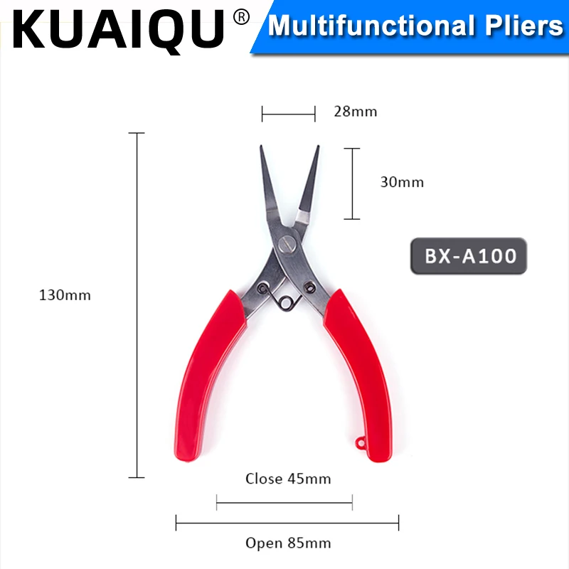 Multi Functional Mini Long Needle Nose Precision Pliers Modeling Jewellery Wire Work Small Plier Cutting 5 inch Hand Tools Red