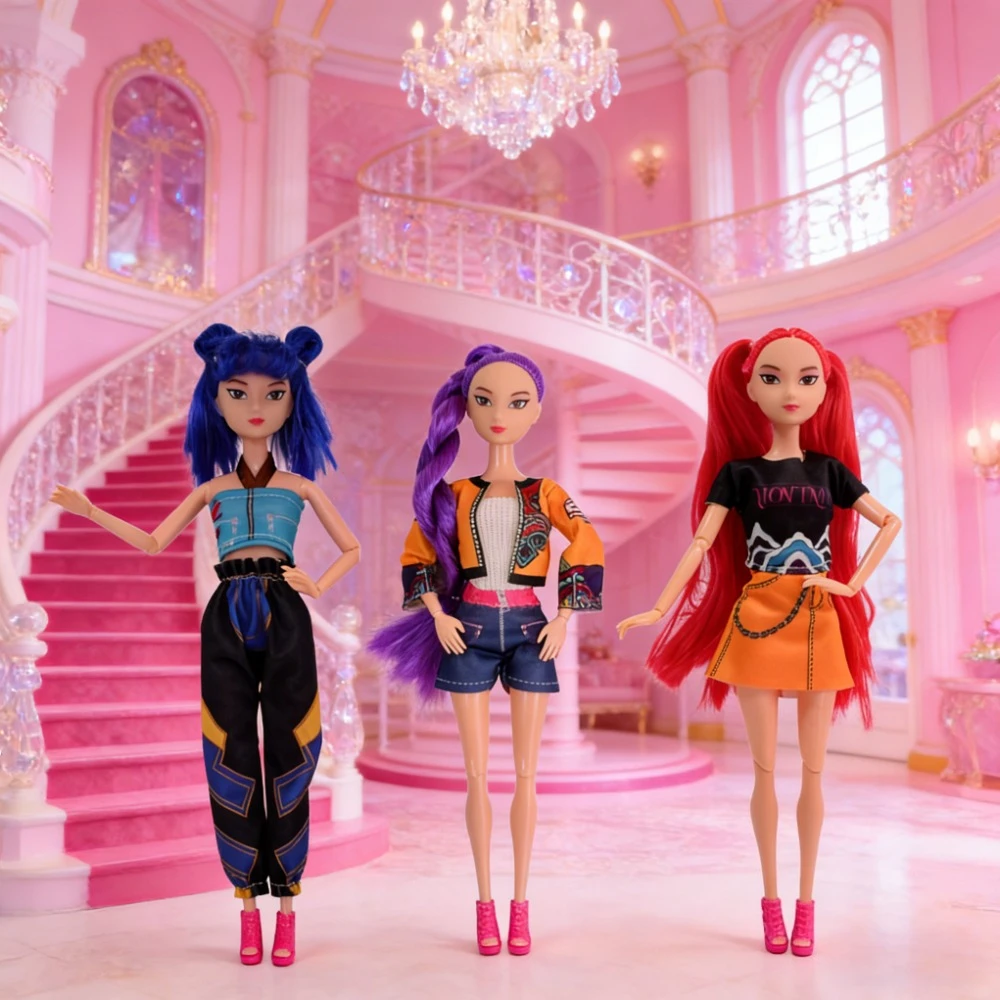 

Kpop Охотники на демонов Фигурка Игрушка Дерпи Тигр Руми Мира Зои Киска Красочные огни Тематическая песня для фанатов Рождественские подарки