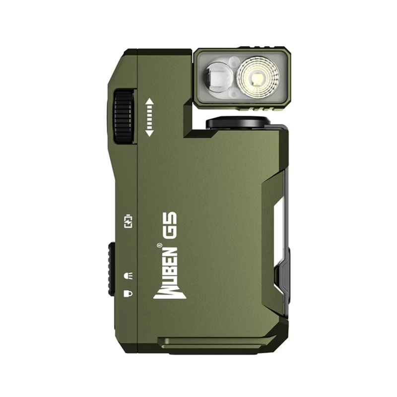 WUBEN G5 EDC-Taschenlampe, 400 Lumen, tragbare Taschen-Mini-Licht-wasserdichte Taschenlampe 180 ° Rotierender Kopf mit Magnetschwanz für den Außenbereich