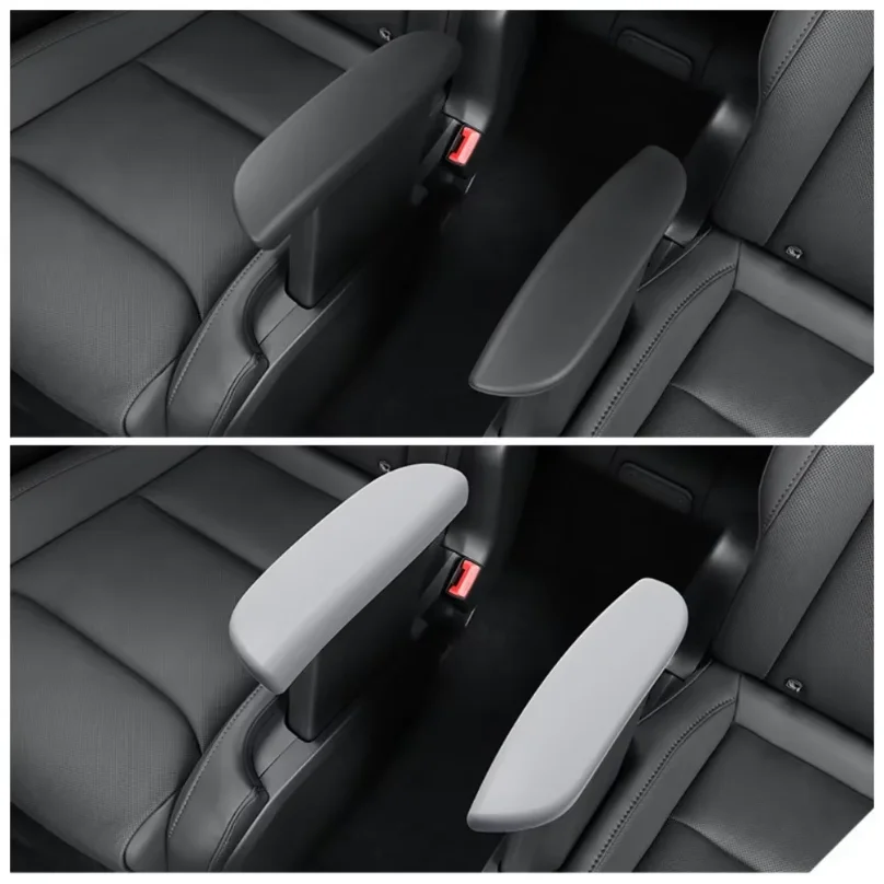 New 1Pair Car Handrail Silicone Protective Gloves For Tesla Model YL 2025+ Second Row Armrest Protective Cover Car Accessories