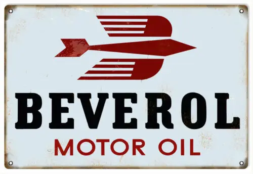 Reproduction Beverol Motor Oil Sign