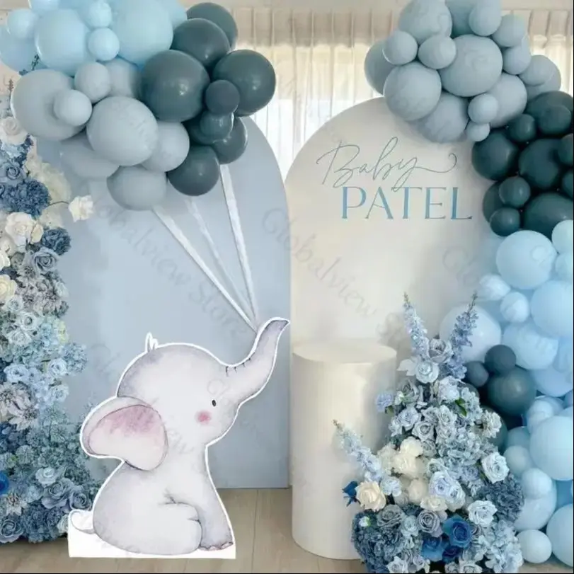 36-12 Zoll Elefanten-Ausschnitte aus Pappe für Babyparty-Dekoration, DIY-Deko für Kindergeburtstag, Babyparty-Dekorationen, Foto-Hintergründe