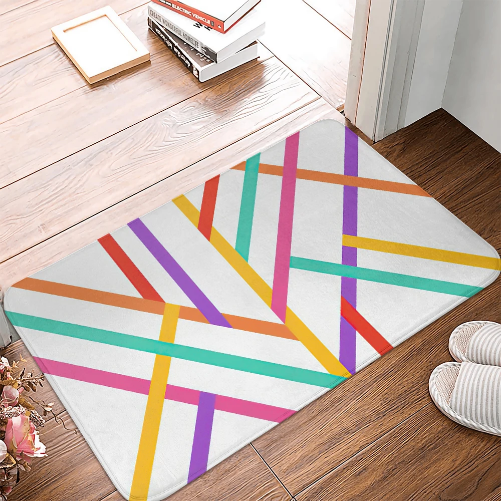 Color Geometry Marble Doormat Floor Mat Abstract Home Entrance Door Mat Anti Slip Floor Rug For Living Room Bathroom Kitchen