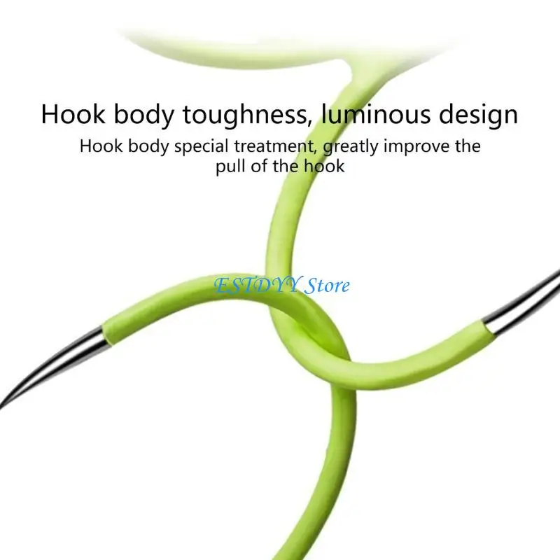 

G6DE 5/10pcs Luminous Quadruple Hook High Carbon Steel Reinforced Anchors Hook