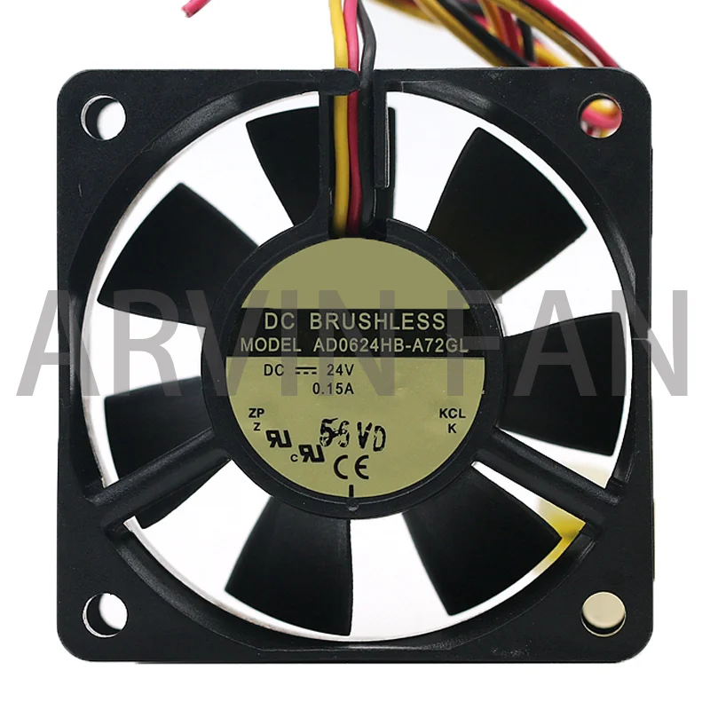 

Original AD0624HB-A72GL 6025 24V 0.15A 6CM Three Line Inverter Server Cooling Fan 23.98CFM 4500 Rpm